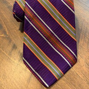 ROBERT TALBOTT Best of Class Striped Silk Neck Tie